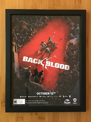 #ad Back 4 Blood Framed Print Ad Poster Official PS4 PS5 Xbox One Series X Promo Art $49.87
