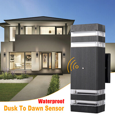 #ad Dusk to Dawn Sensor Outdoor Wall Light Exterior Lighting Fixture Porch Sconce $26.99