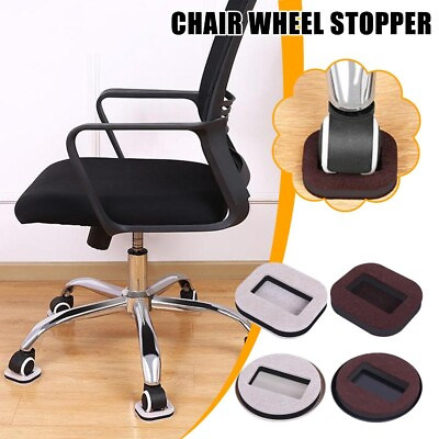 #ad 5PCS Office Chair Wheel Stopper Furniture Caster Cups Hardwood Floor Protectors` $10.09