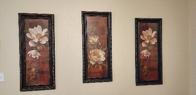 #ad 3 Home Anteriors Magnolia Memories And Magnolia Moments 3 In Wooden Frame $175.95