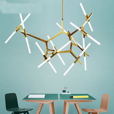 #ad Industrial Modern Metal Glass Branch Chandeliers Lighting Pendant Ceiling Light $159.59