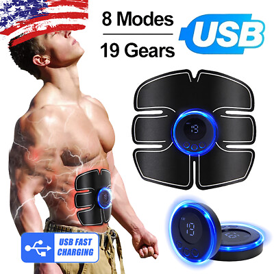 #ad Abdominal Exercise Electric Muscle Stimulator Belt ABS Trainer Training 8 Modes $6.85