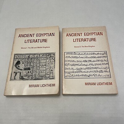 #ad Ancient Egyptian Literature Volume I amp; II Miriam Lichtheim $15.00
