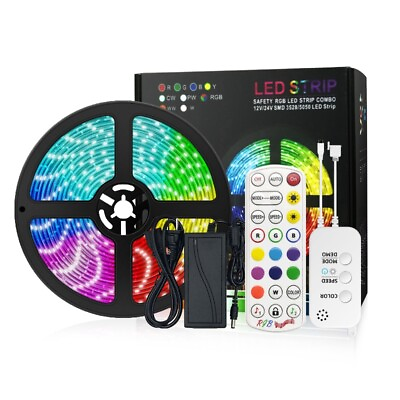 #ad LED Light Strip 5050RGB Music Light Strip 5M 150 Light Bluetooth 24 Key 3454 AU $17.53