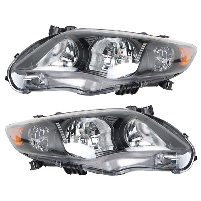 #ad Pair Headlight Headlamps Fit For 2011 2013 Toyota Corolla DriverPassenger Side $59.18