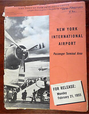 #ad JFK International Airport Passenger Terminal Construction 1955 Press Release $200.00