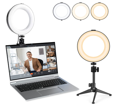 #ad LED Selfie Ring Light with Tripod Stand amp;Phone Holder amp;Remote for Live Stream $13.99