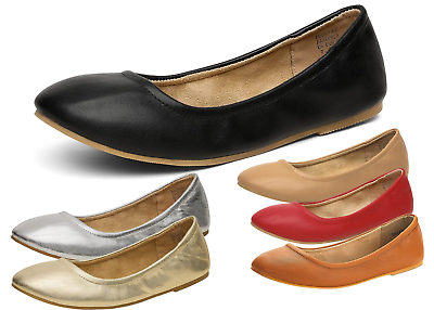 #ad Women Slip On Ballerina Ballet Flats Round Toe Classic Casual Walking Flat Shoes $21.99