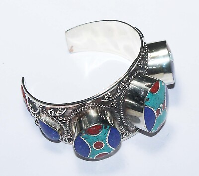 #ad Tibetan Turquoise Neapli Gemstone Nepali Bracelet Jewellery Free Size $34.99
