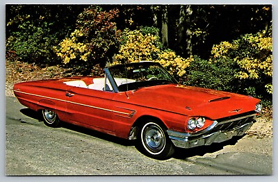 #ad 1965 Ford Thunderbird Ward Collection Convertible Postcard $8.50