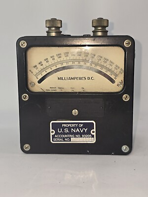 #ad Rare Weston Electrical Instrument. Analog DC Once Property of the U.S. Navy. $19.99