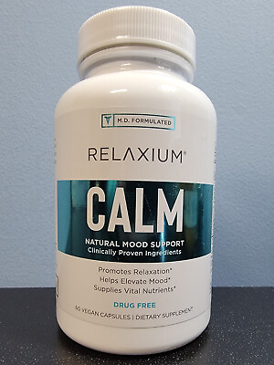 #ad Relaxium Calm 60 Vegan Capsules Natural Mood Support New Sealed Exp 3 2025 $12.88