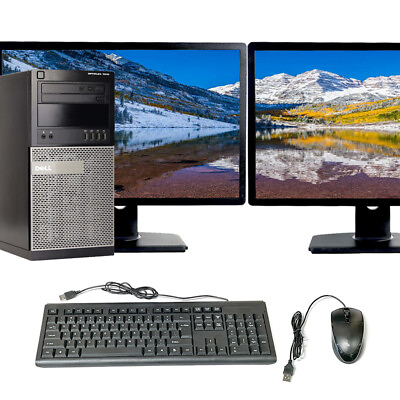 #ad Dell Desktop Computer PC Tower Core i5 16GB 2TB HD SSD 22quot; LCD Windows 10 $296.75