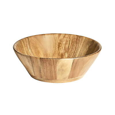 #ad Acacia Wood Large Angled Bowl Natural Finish $18.94