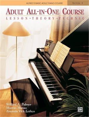 #ad Alfred#x27;s Basic Adult All In One Piano Course: Level 1 Paperback or Softback $18.33