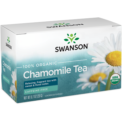 #ad Swanson 100% Organic Chamomile Tea 20 Sachets $8.60