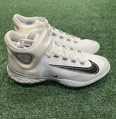 #ad Nike Alpha Huarache Elite 4 Mid Baseball Cleats White FD2744 100 Men#x27;s Size 12 $99.99
