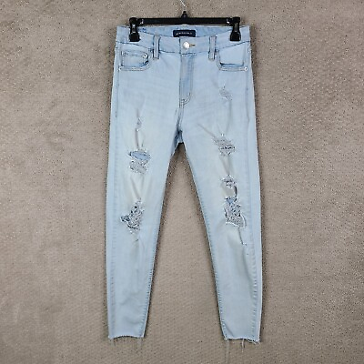 #ad Aeropostale Jeans Womens 8 High Rise Curvy Jegging Light Wash Blue Denim Stretch $4.99
