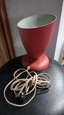 #ad Mid century modern Vintage lamp. Table or wall mount. Red powder coat finish $44.00