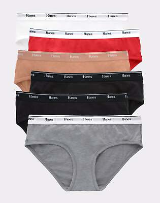 #ad Hanes Originals Women#x27;s Hipster Underwear Breathable Stretch Cotton 6 Pack $16.99