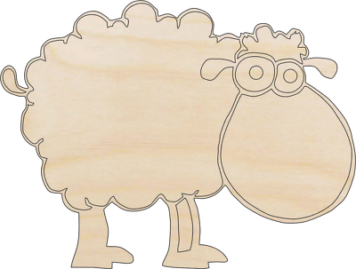 #ad Sheep Laser Cut Out Unfinished Wood Craft Shape SHP3 $3.40