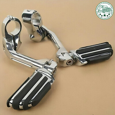 #ad 1 1 4quot; 1.25quot; Motorcycle Long Highway Crash Bar Foot Pegs For Harley Touring $39.59