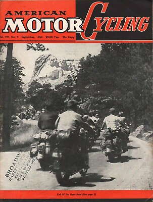 #ad 1954 September American Motorcycling Vintage Motorcycle Magazine $18.35
