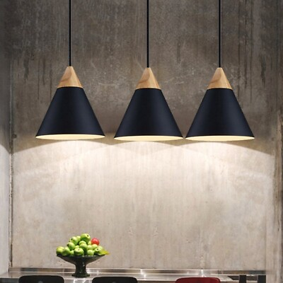 #ad Bar Lamp Home Pendant Light Kitchen Chandelier Lighting Home Black Ceiling Light AU $79.37