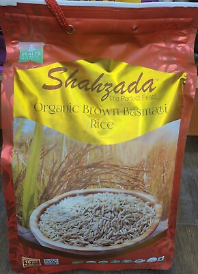 #ad Shahzada Organic Brown Basmati Rice 10 lb Pack USA Fast Shipping $27.99