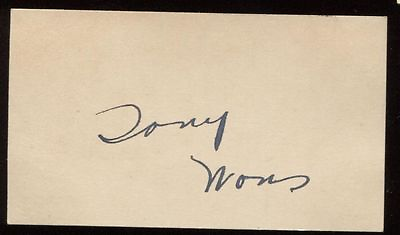 #ad Tony Wons Signed Card from 1932 Autographed Music Vintage Signature Scrapbook $175.00