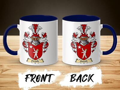 #ad Scottish Clan Oswald Crest Mug Heraldry Coffee Cup Unique Tartan Gift $21.11