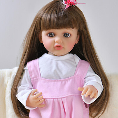 #ad 55cm Reborn Doll Full Body Waterproof Accompany Kids Cute Newborn Girl Doll Toy $101.52