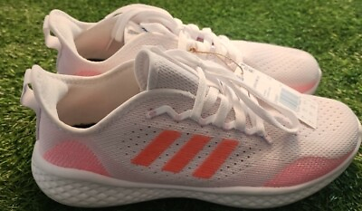#ad NEW NWT Adidas Women#x27;s Size 10 M Fluidflow 2.0 Running Shoes White Pink Turbo $43.19