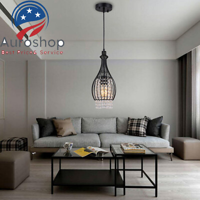#ad #ad 120v 60w Crystal Pendant Light Chandelier Ceiling Lamp Hanging Lighting Fixtures $23.75