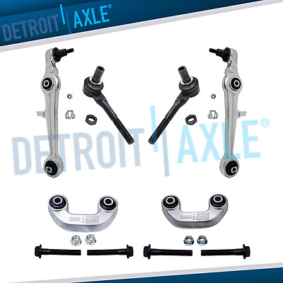 #ad New 6pc Front Lower Forward Control Arms Sway Bars Outer Tie Rods Audi A4 S4 $119.87