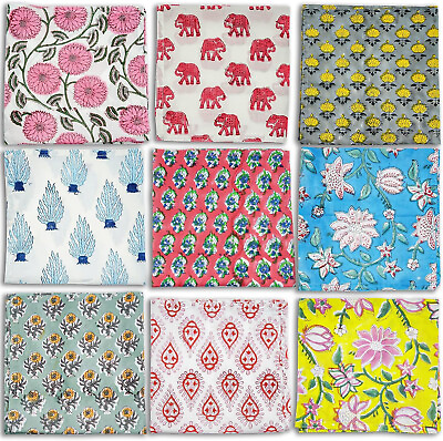 #ad Wholesale Cotton Cloth Napkins Hand Block Printed Size 16 x 16 Kitchen Dining $129.99