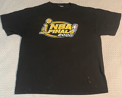 #ad Vintage NBA Shirt Men#x27;s XL Short Sleeve Black Made In USA $21.73