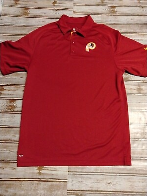 #ad Washington Redskins Nike Dri Fit Red Polo Shirt Size Small On Field Apparel $39.99