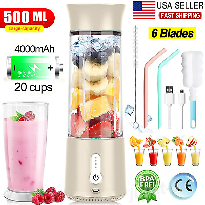 #ad 500ml Portable Electric Blender Juicer USB Smoothie Mixer BPA Free Fruit Machine $18.99