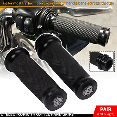 #ad RSD Hand Grips For Harley Touring Street Glide Electronic Throttle 1quot; Handle Bar $23.98