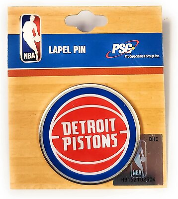 #ad Detroit Pistons Premium Metal Pin Lapel Hat Tie Push Pin Backing $9.79