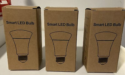 #ad Smart Bulb Wi Fi LED RGBWC 600 Lumens 7W Lot Of 3 $16.99