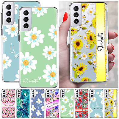 #ad Slim Phone Case For Samsung Galaxy S24 S23 S22 S21 S20 Flower Personalised Cover $7.98