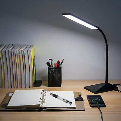 #ad Adjustable LED Desk Lamp Black Table Lamp 7 Levels Night Light Student Gift Lamp $23.48