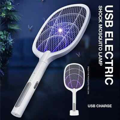 #ad USB Electric Shock Mosquito Lamp Portable USB Charging Fly Swatter Home Tools $29.99