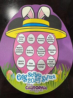 #ad NEW Disney Easter Eggstravaganza Egg Hunt Map 2024 Disneyland CA w stickers $5.99