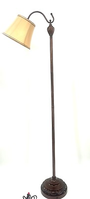 #ad #ad Floor Lamp Standing Pole 64quot; Tall Antique Brass Gold Metal Bell Shade Livingroom $39.99