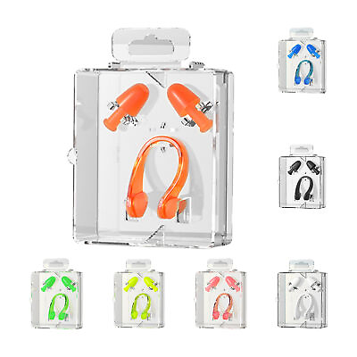 #ad 2set Swimming Earplugs Nose Clip Plugs Ear amp; Nose Protector Box Package Reusable $7.73