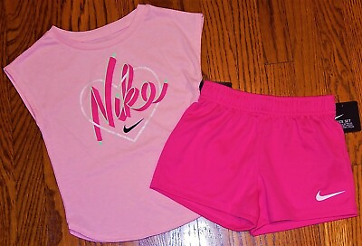 #ad NIKE SPORT AUTHENTIC TODDLERS GIRLS ORIGINAL BRAND NEW 2Pc SET Size 4 NWT $24.96