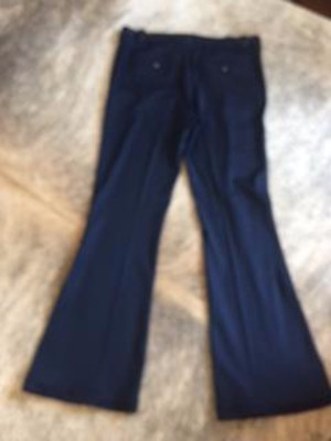 #ad JOHN GALLIANO Navy Wool Blend Flared Button Fly Front Dress Pants SZ FR 44 $150.00